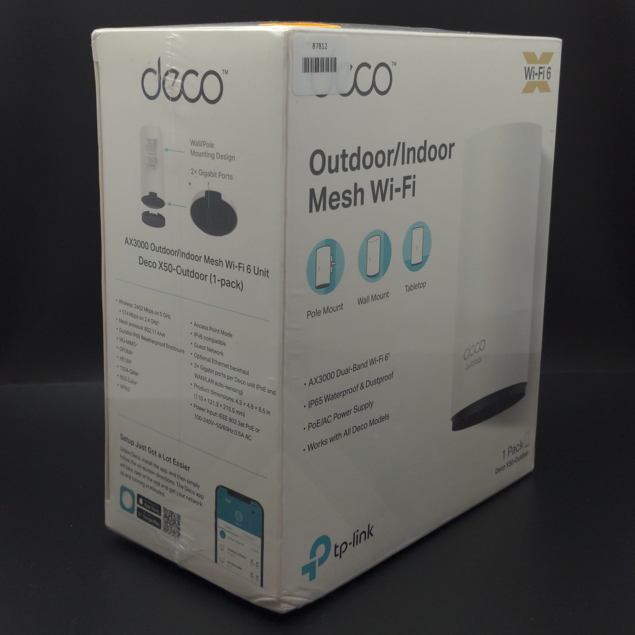 TP-Link Deco X50-Outdoor Dual-Band Wi-Fi Ethernet Wireless Router