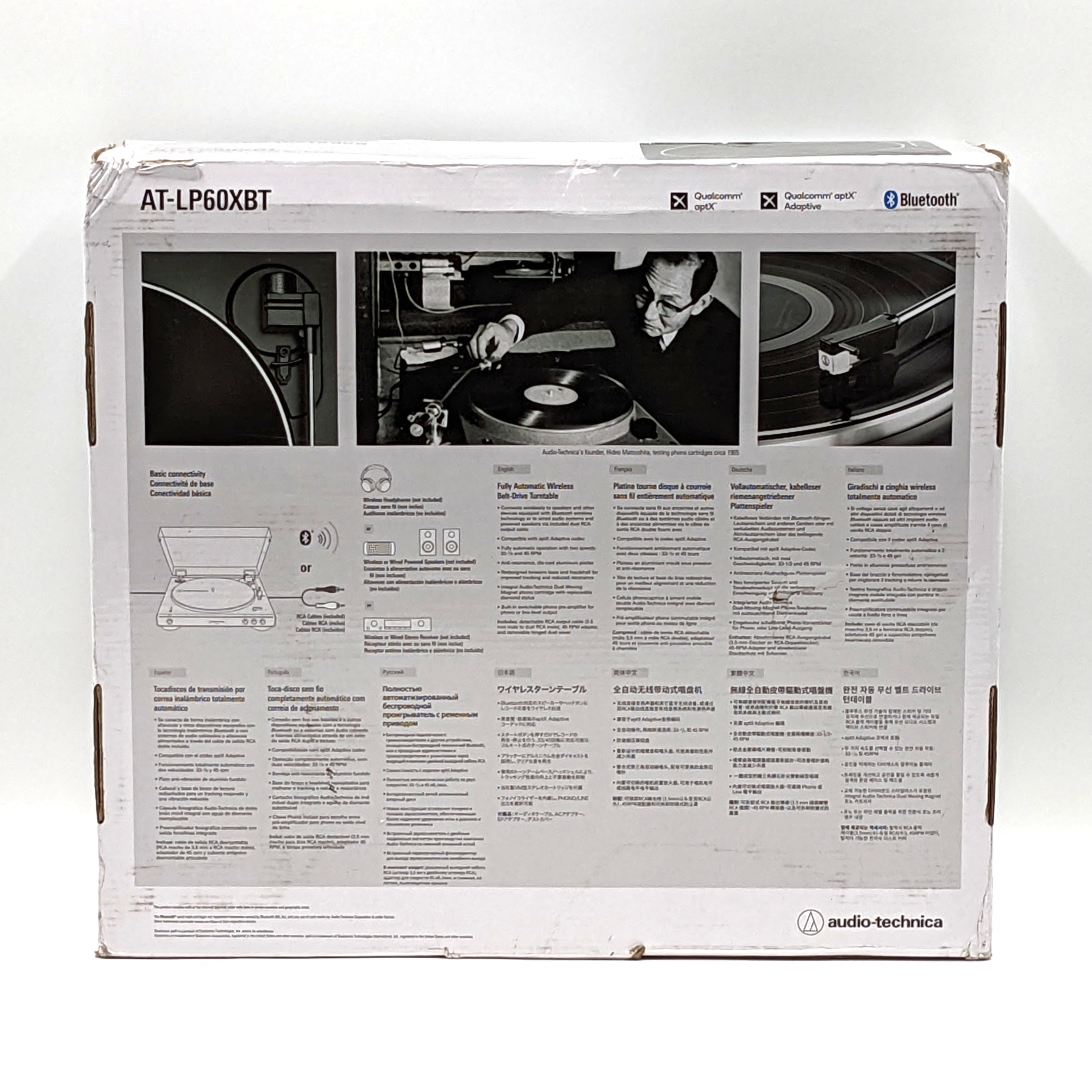 Audio-Technica AT-LP60XBT-BK Fully Automatic Wireless Belt-Drive Turntable